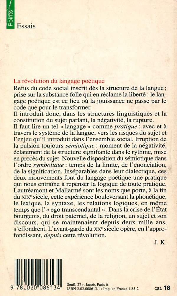 『La révolution du langage poétique :  L'avant - garde à la fin du XIXe siècle : Lautréamont et Mallarmé』 3