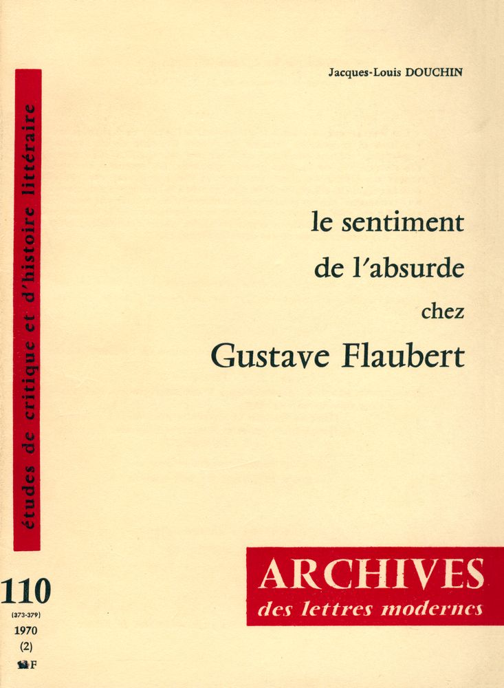 『le sentiment de l'absurde chez Gustave Flaubert』 1