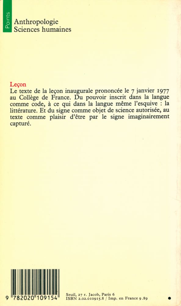 『Leçon』 3