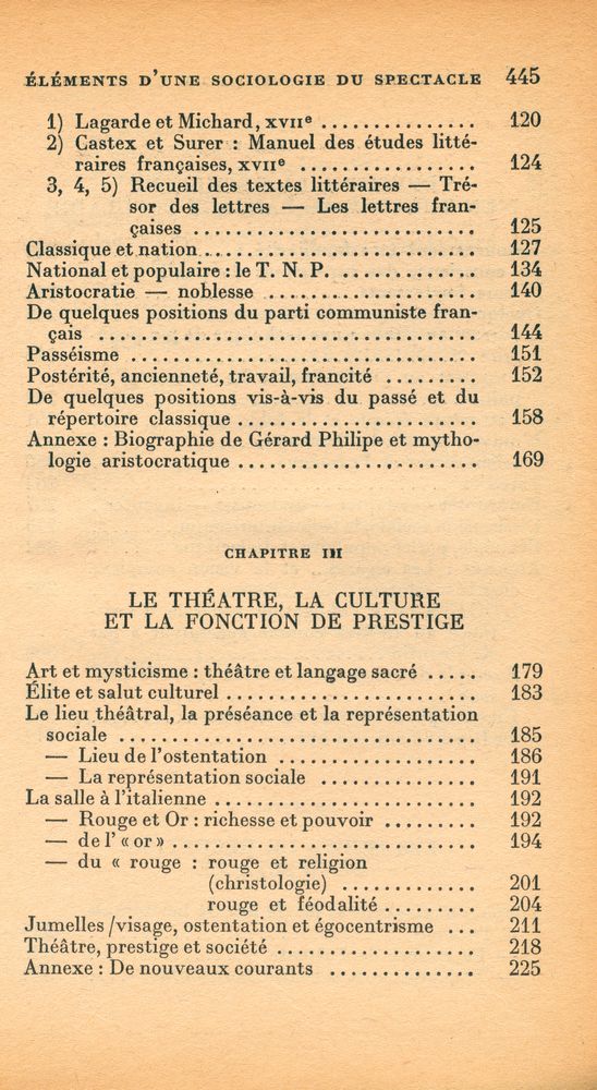 『Eléments d'une sociologie du spectacle』 4