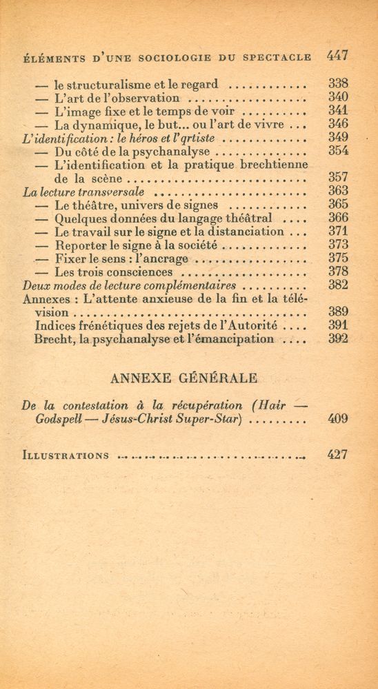 『Eléments d'une sociologie du spectacle』 6