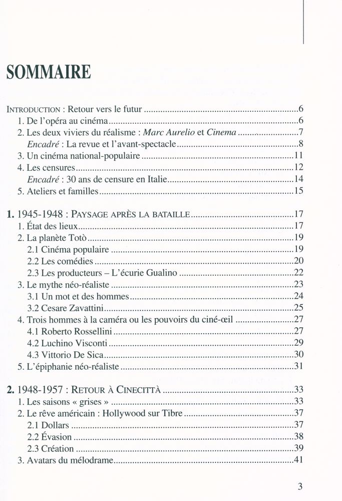 『LE CINÉMA ITALIEN : de 1945 à nos jours Crise et création』 2