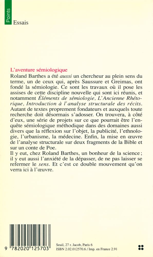『L'aventure Semiologique』 3