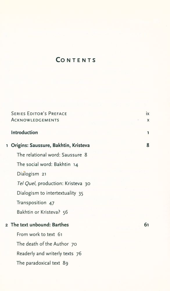 『INTERTEXTUALITY : the NEW CRITICAL IDIOM』 2
