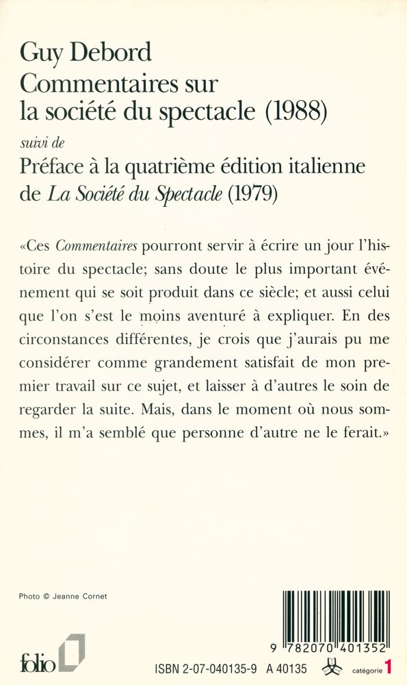 『Commentaires sur la société du spectacle』 3