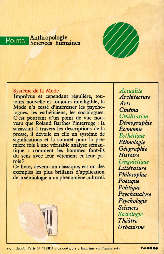 『Système de la Mode』