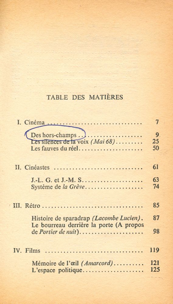 『LE REGARD ET LA VOIX : Essais sur le cinéma』 2