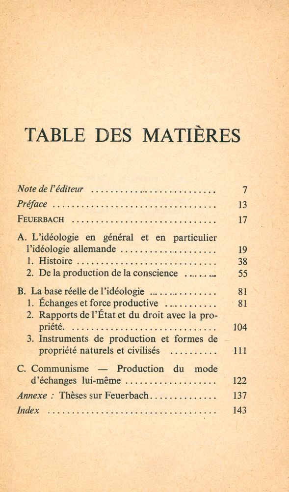 『L'idéologie allemande』 2