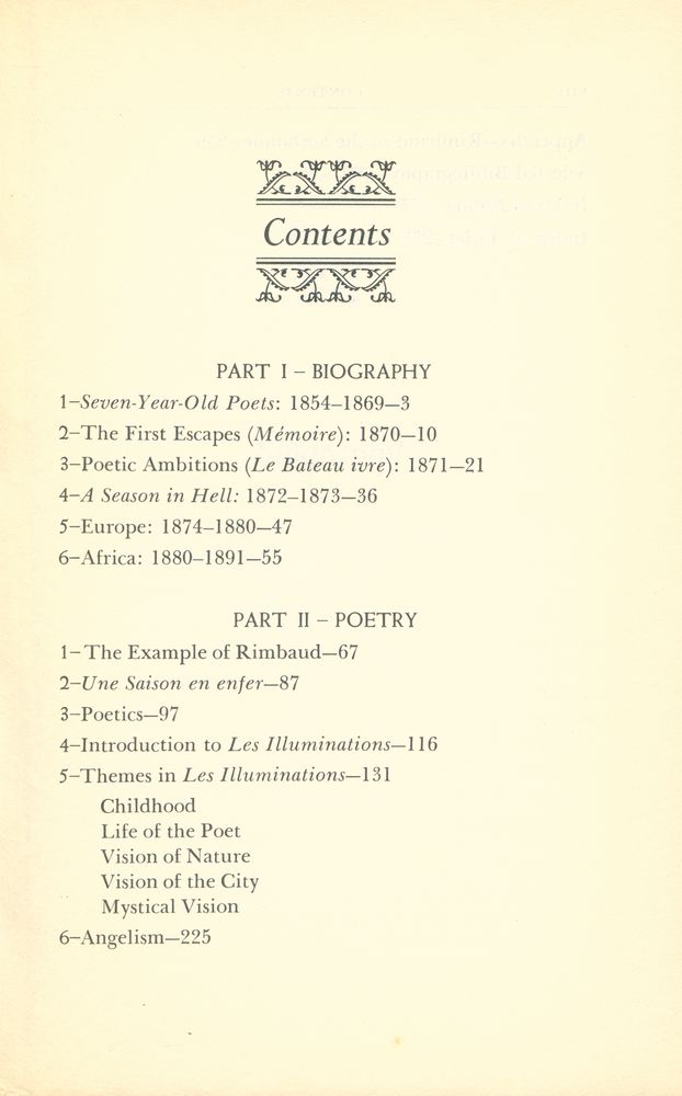 『Rimbaud : A Critical Study』 2