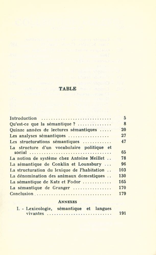 『CLEFS POUR LA SEMANTIQUE』 2