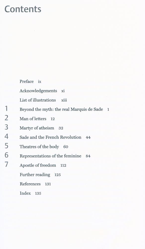 『THE MARQUIS DE SADE : A Very Short Introduction』 2