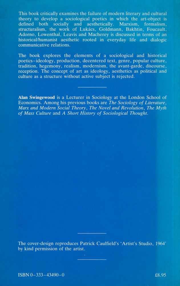 『SOCIOLOGICAL POETICS AND AESTHETIC THEORY』 4