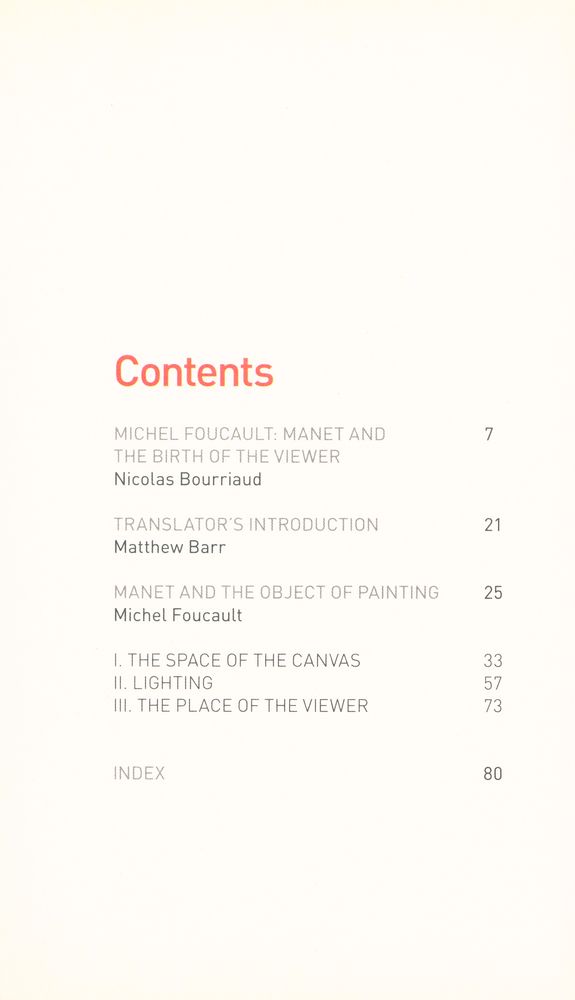 『Manet and the Object of Painting』 2