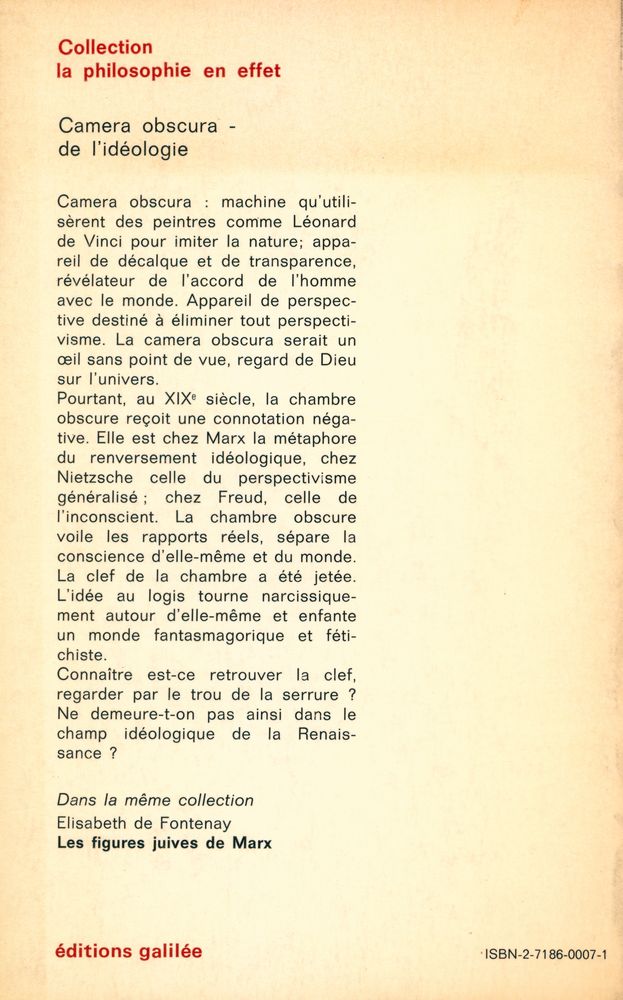 『CAMERA OBSCURA : DE L'IDEOLOGIE』 4