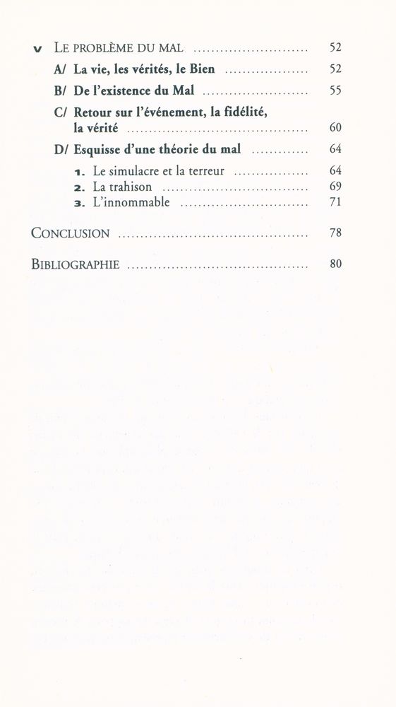 『L'éthique : Essai sur la conscience du Mal』 3