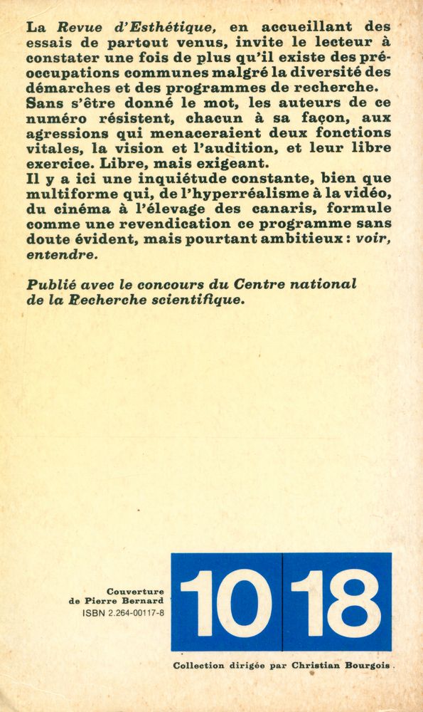 『Revue d'Esthétique』 n.4/1976 3