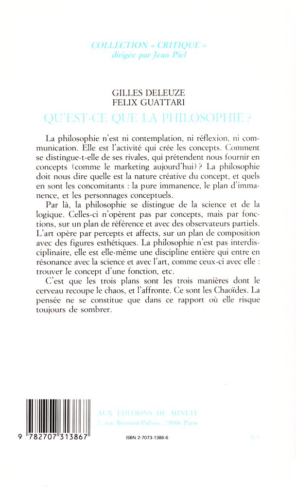『QU'EST - CE QUE LA PHILOSOPHIE?』 3