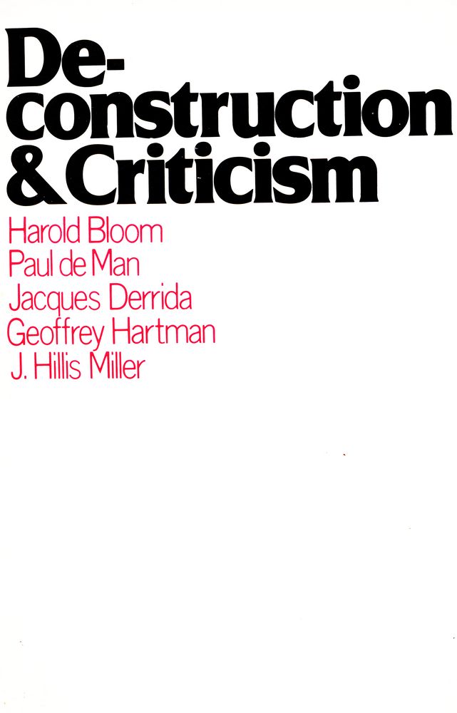 『Deconstruction & criticism』 1