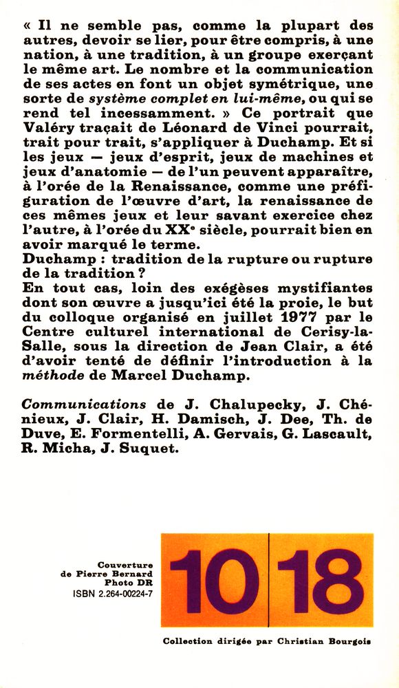 『Duchamp : Colloque de Cerisy』  4