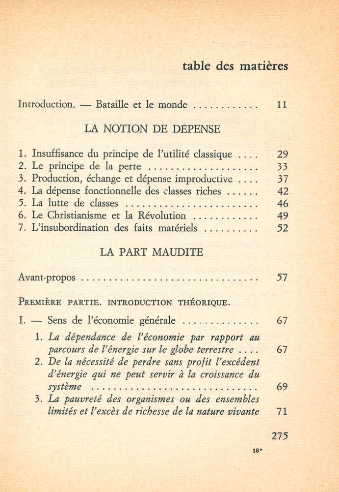 『LA PART MAUDITE : précédé de LA NOTION DE DÉPENSE』 2