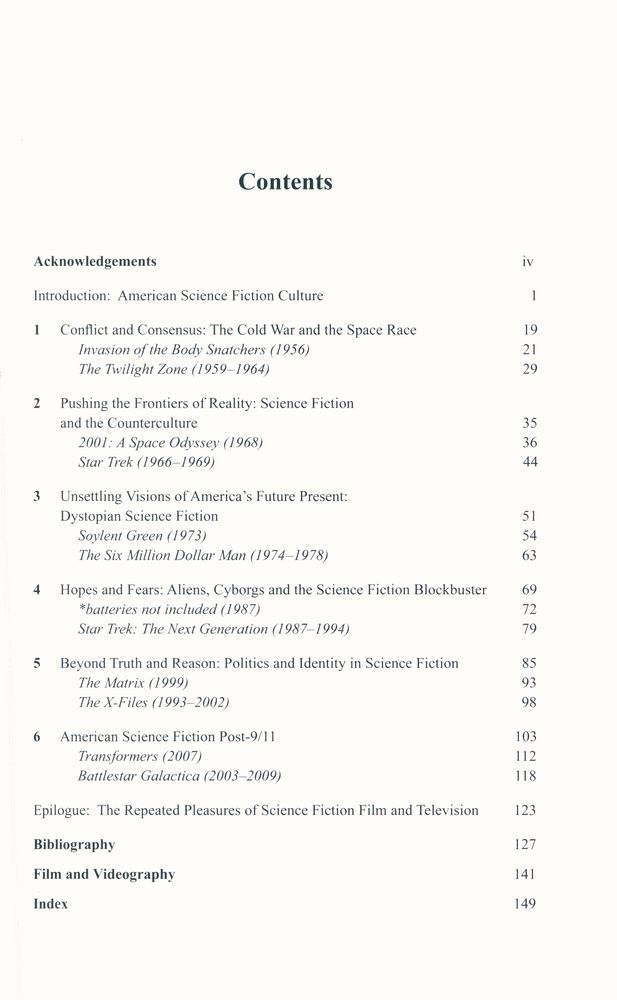 『AMERICAN SCIENCE FICTION FILM AND TELEVISION』 2