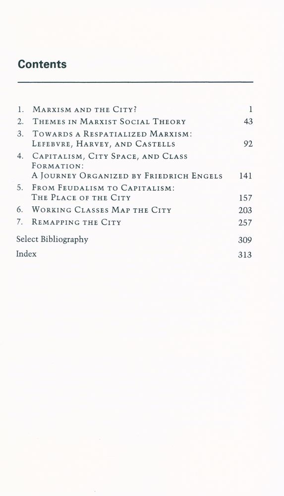 『Marxism and the City』 2