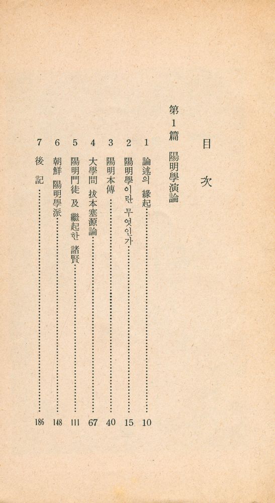 『三星文化文庫 11 - 陽明學演論 (外)(삼성문화문고 11 - 양명학연론 (외))』 2