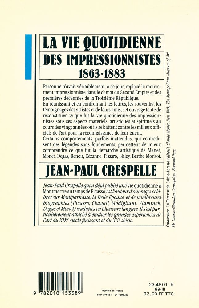 『LA VIE QUOTIDIENNE DES IMPRESSIONNISTES : 1863 - 1883』 6