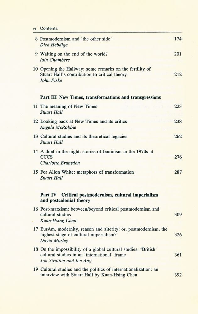 『Stuart Hall : Critical Dialogues in Cultural Studies』 3