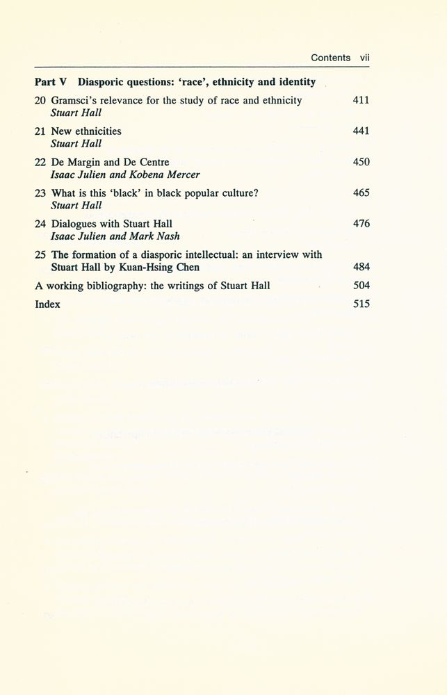 『Stuart Hall : Critical Dialogues in Cultural Studies』 4