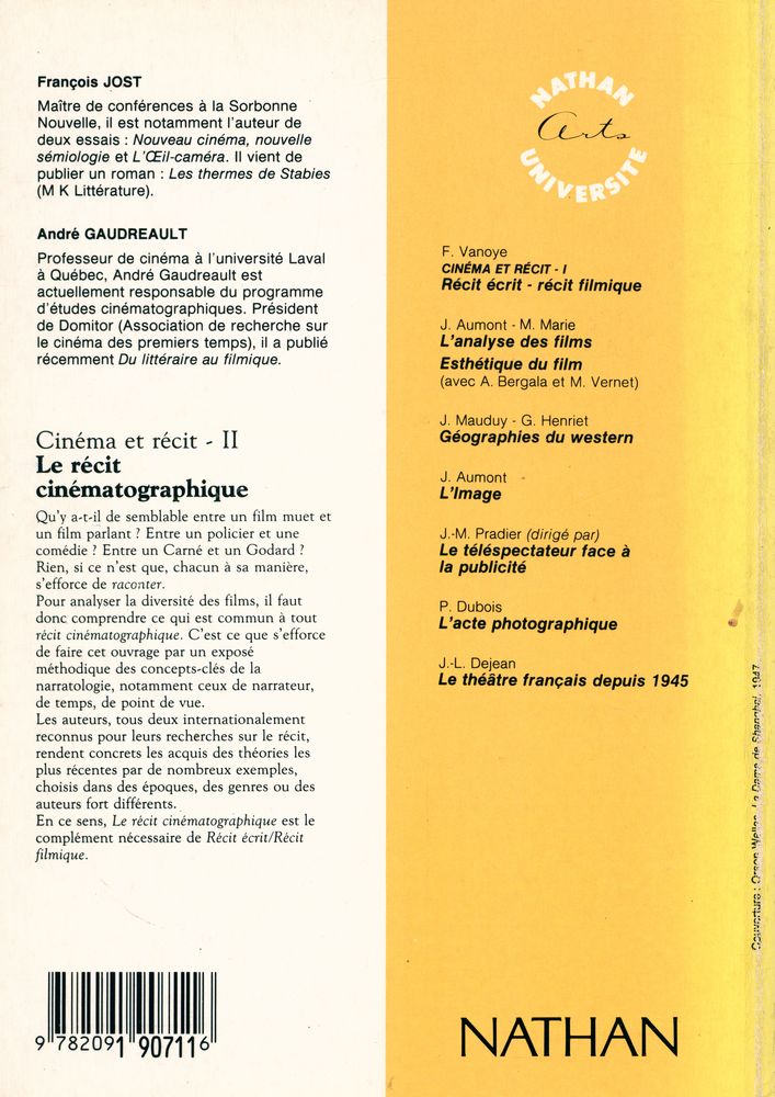 『CINÉMA ET RÉCIT Ⅱ - LE RÉCIT CINÉMATOGRAPHIQUE』 5