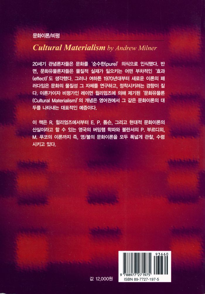 『현대문화론選 19 - 문화유물론의 이론적 전개(현대문화론선 19 - 문화유물론의 이론적 전개)』 3