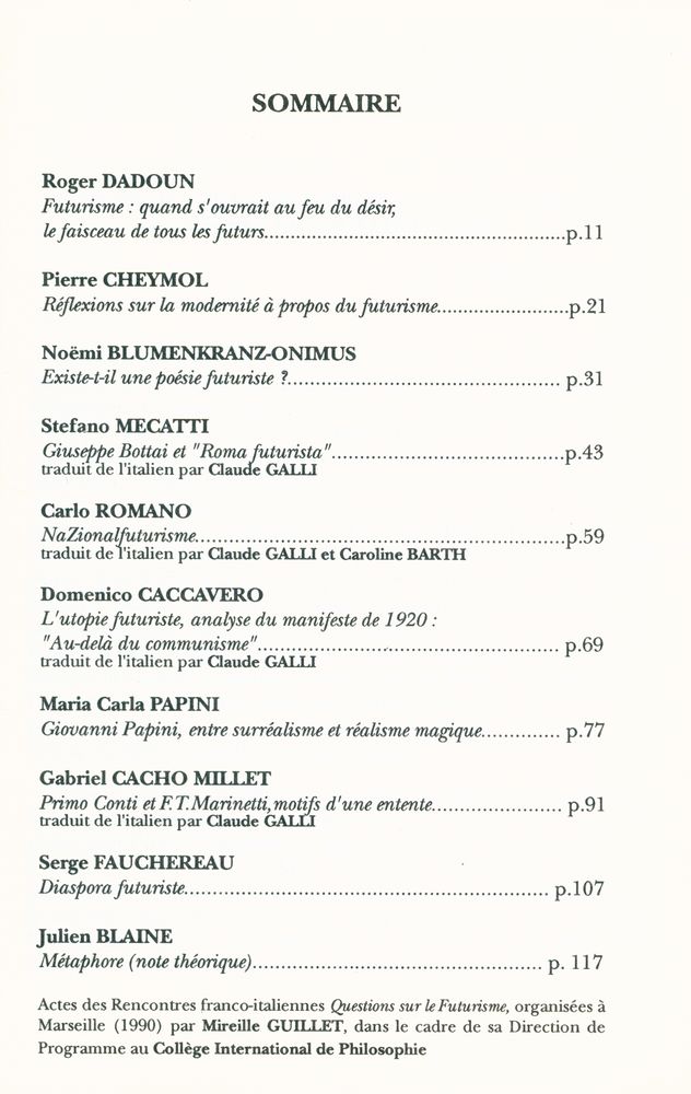 『Les assassins du clair de lune : questions sur le Futurisme italien』 2