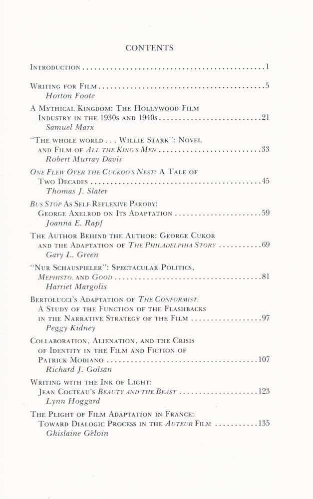 『Film and literature : a comparative approach to adaptation』 2