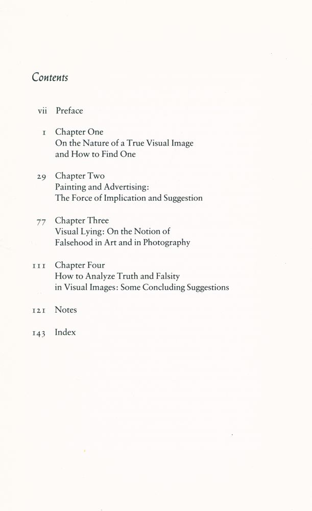 『Truth and falsehood in visual images』 2