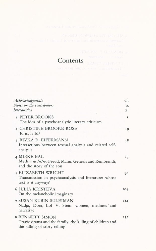 『Discourse in psychoanalysis and literature』 2