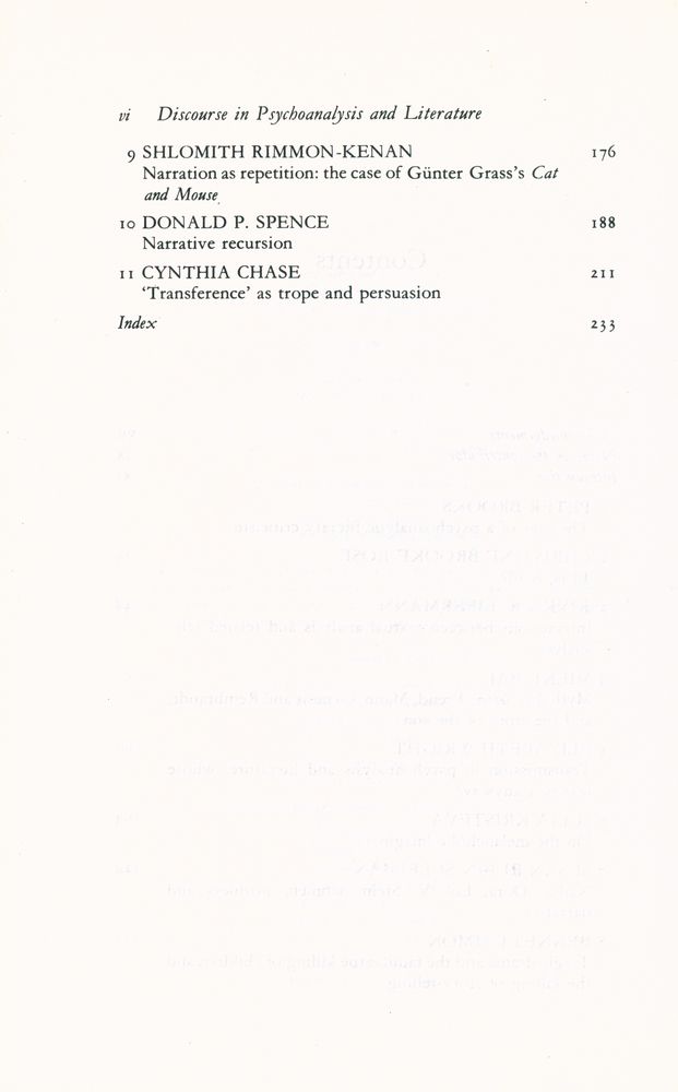 『Discourse in psychoanalysis and literature』 3
