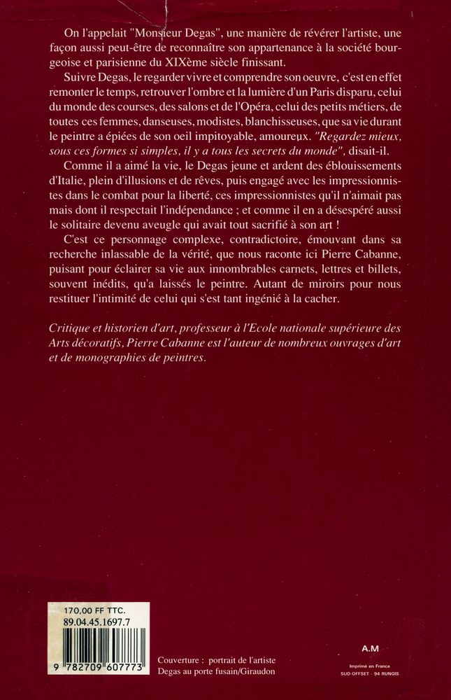 『MONSIEUR DEGAS : BIOGRAPHIE』 3