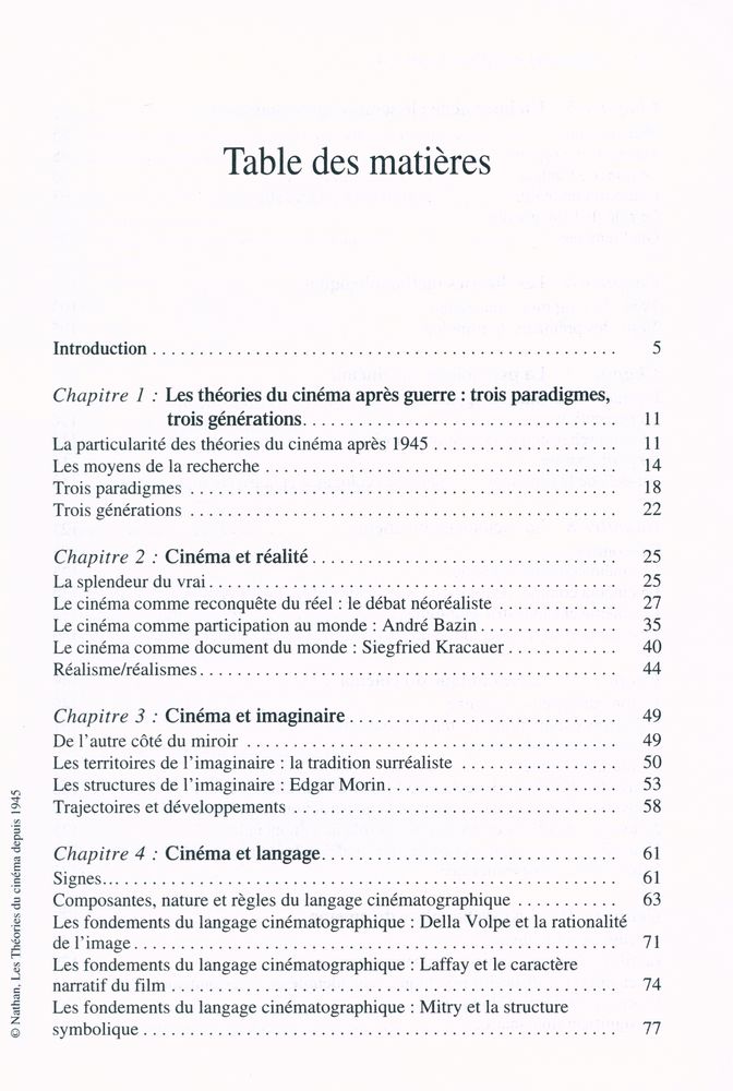 『Les Théories du cinéma depuis 1945』 2