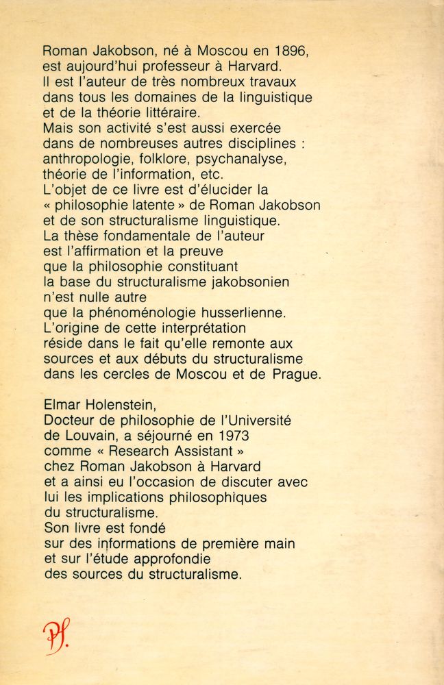 『Jakobson : ou, le structuralisme phénoménologique』 4