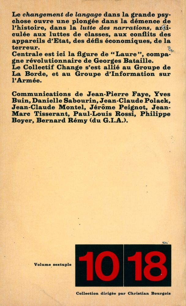 『Colloque de Cerisy 2 - Ⅱ. CHANGE MATÉRIEL : FOLIE, HISTOIRE, RÉCIT : Changement de Forme, Révolution, Langage』 4