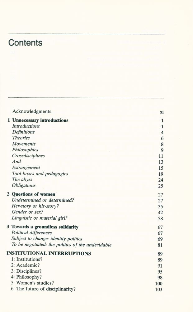 『Feminism and deconstruction』 2