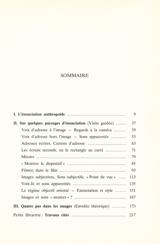 『L'ENONCIATION IMPRESONNELLE OU LE SITE DU FILM』 2