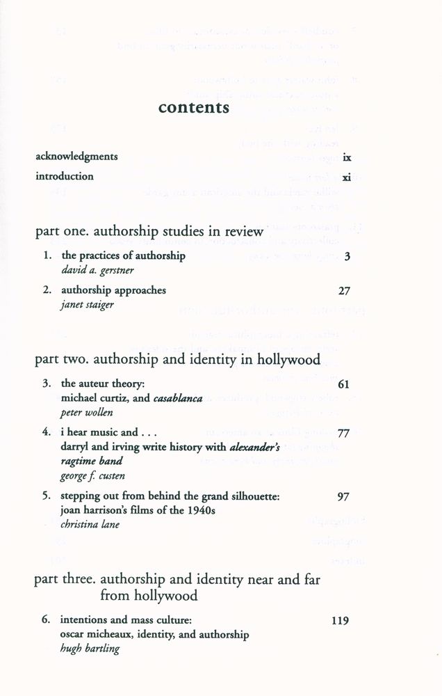 『Authorship and film : trafficking with Hollywood』 2