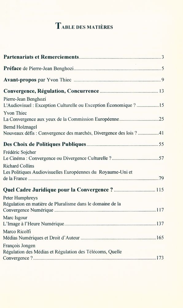 『Cinéma, Audiovisuel, Nouveaux Médias : La convergence, un enjeu européen?』 2
