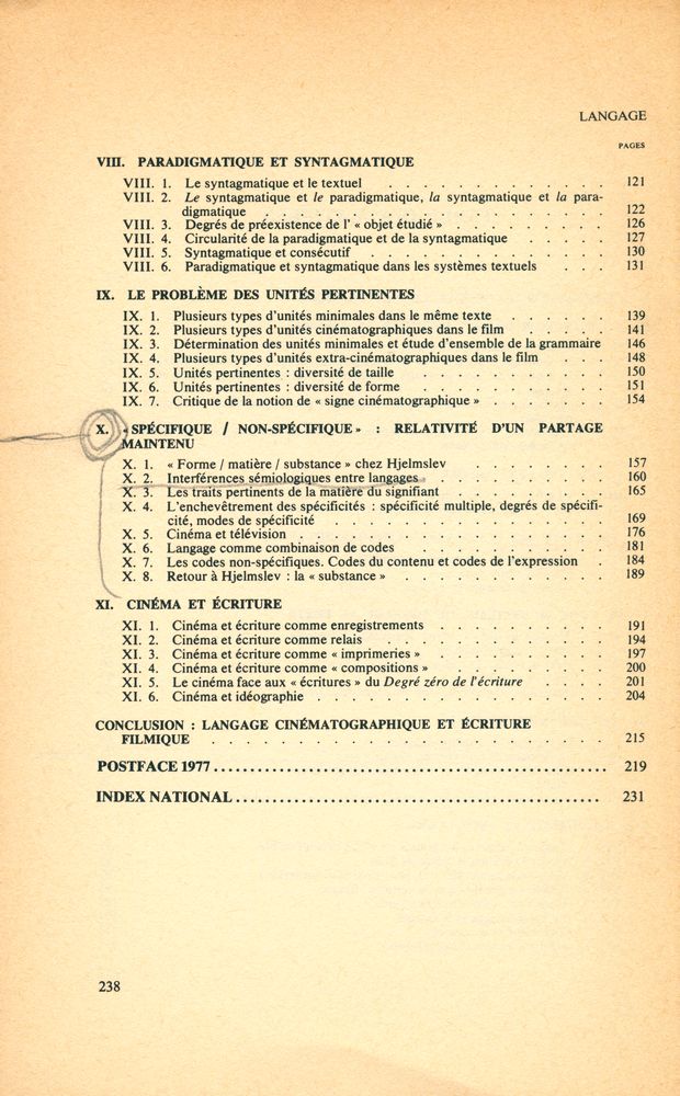 『LANGAGE ET CINEMA』 3