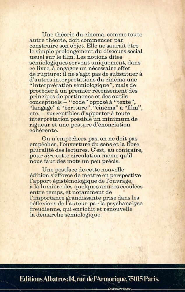 『LANGAGE ET CINEMA』 4