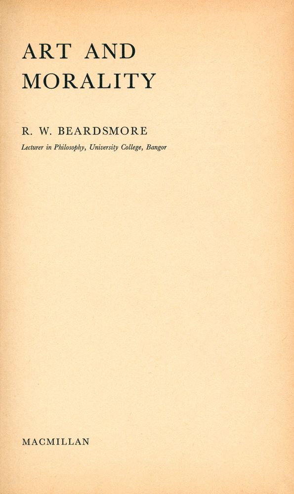 『ART AND MORALITY』 1