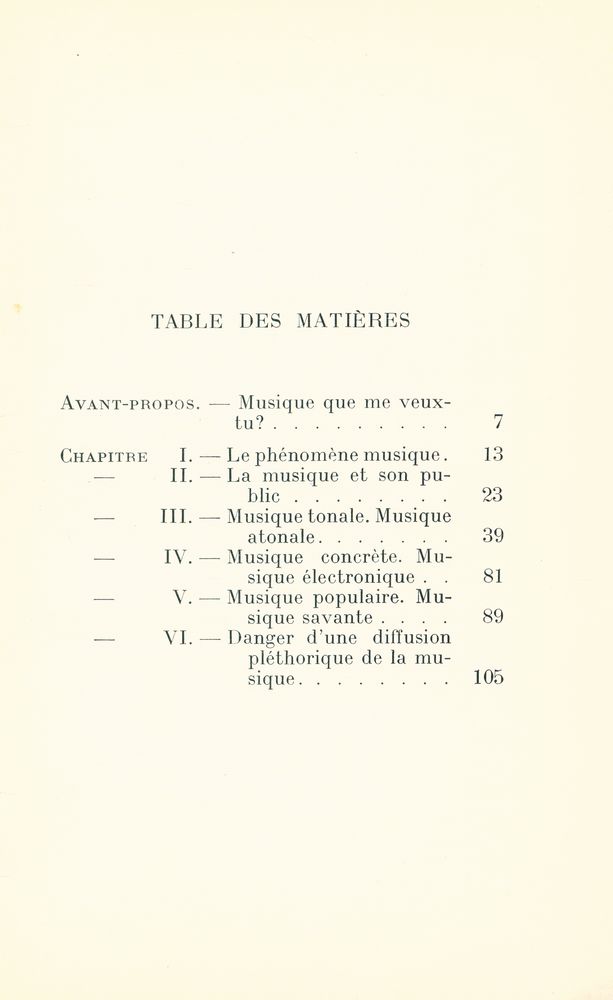 『LA MUSIQUE ET L'AVENIR : Étude polémique』 2