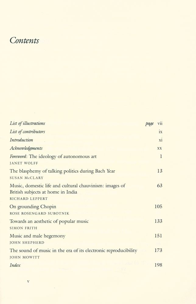 『Music and society : the politics of composition, performance and reception』 2